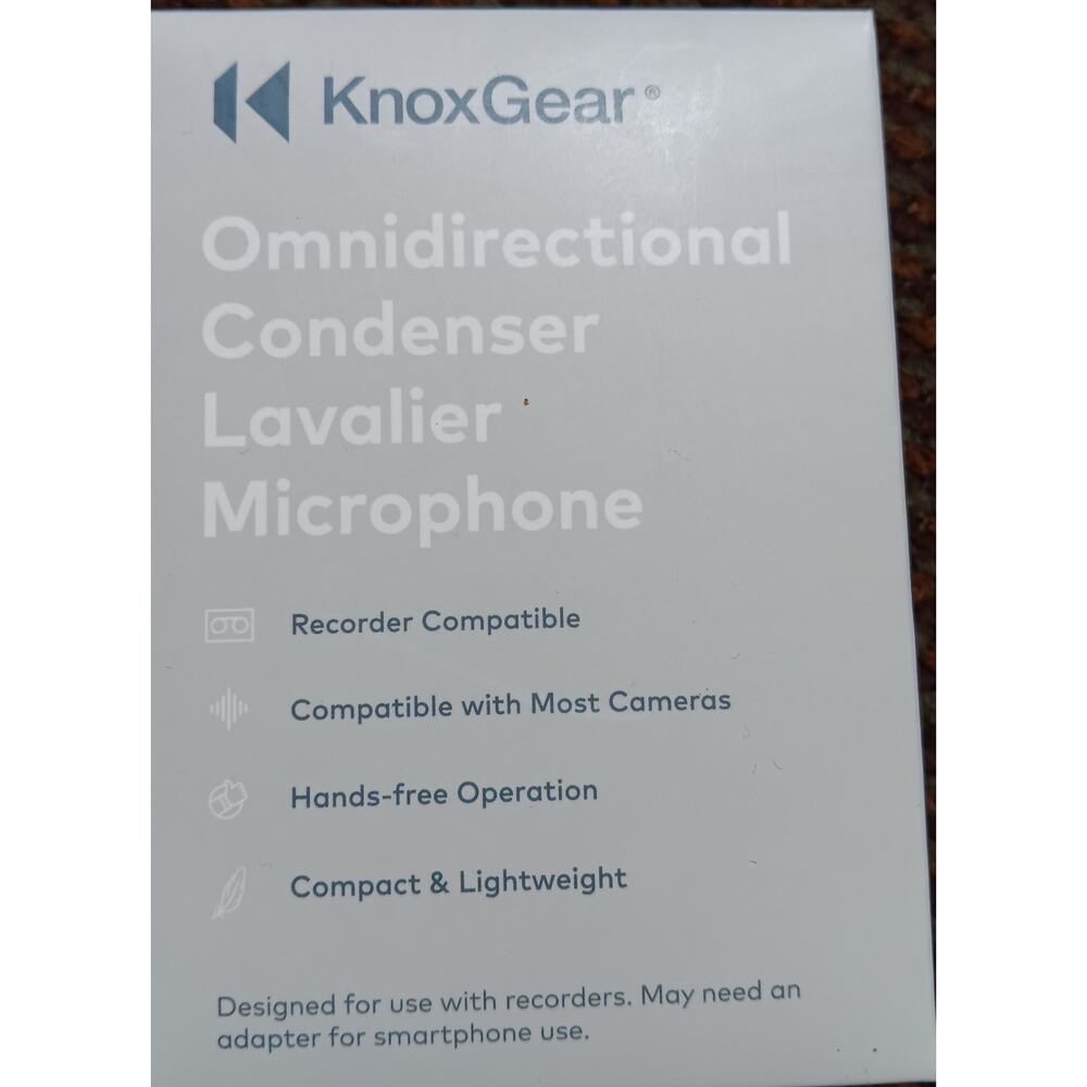KnoxGear Omnidirectional Condenser Lavalier Microphone Recorder, Hands-free